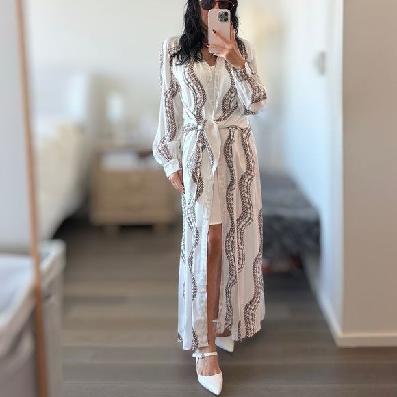 All saints Clanetta Leticia Midi Shirt Dress size US 0 UK 4 - Picture 4 of 6